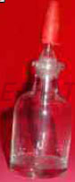 BOTTLE, DROPPING BOTTLE WITH RUBBER TEAT, DROPPING PIPETTE GROUND INTO BOTTLE NECK, AMBER.